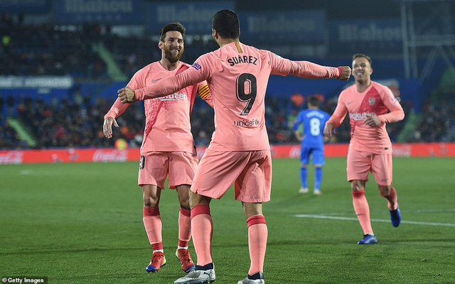  Barcelona thăng hoa nhờ sự tỏa sáng của cặp Messi-Luis Suarez 